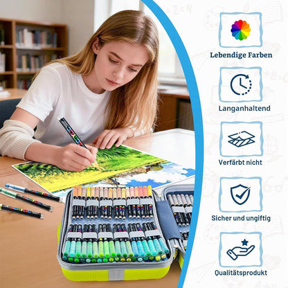 Acrylmarker Set 408 Farben – Filzstifte für Ausmalen & Basteln