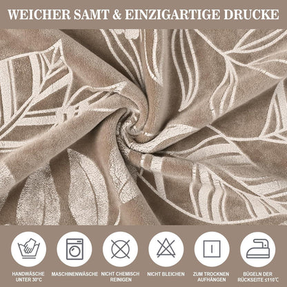 Samt Stuhlhussen 4er Set – Elastische Esszimmer Stuhlbezüge
