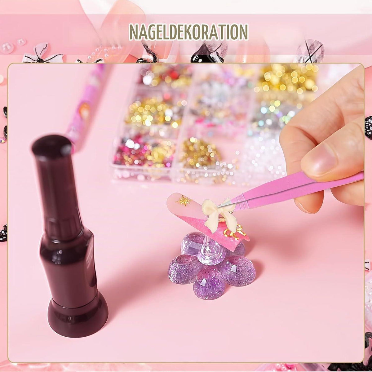 Nagelkunst Strasssteine & 3D Charms Set – DIY Bastelset