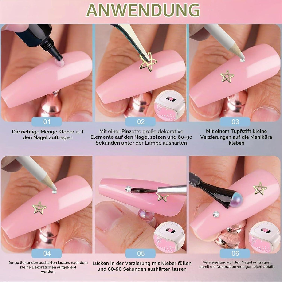 Nagelkunst Strasssteine & 3D Charms Set – DIY Bastelset