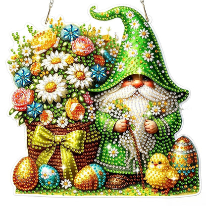 Diamantmalerei Gnom Osterdeko Fensterbild DIY Set