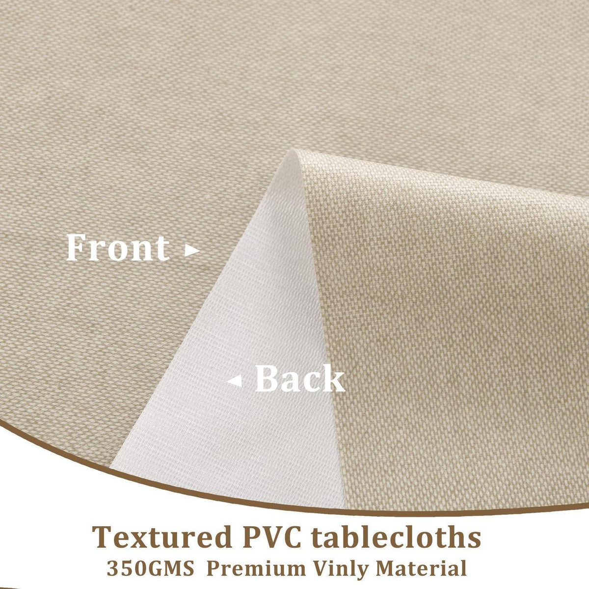 Abwischbare Tischdecke 80x80cm Beige – Wasserdicht & Pflegeleicht
