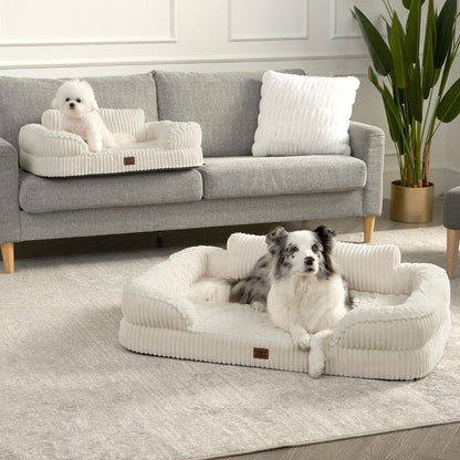 Orthopädisches Hundebett Mittelgroß, Beige – Bequemes Sofa für Hunde
