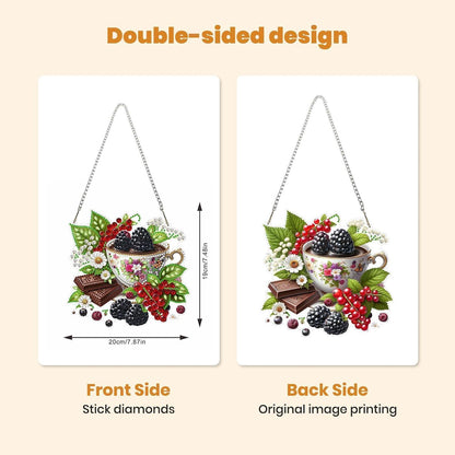 Diamant Painting Früchte Schokolade Hängendes Ornament Set