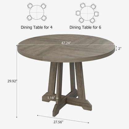 Runder Esstisch Holz Industrial Design – Platzsparend & Stabil
