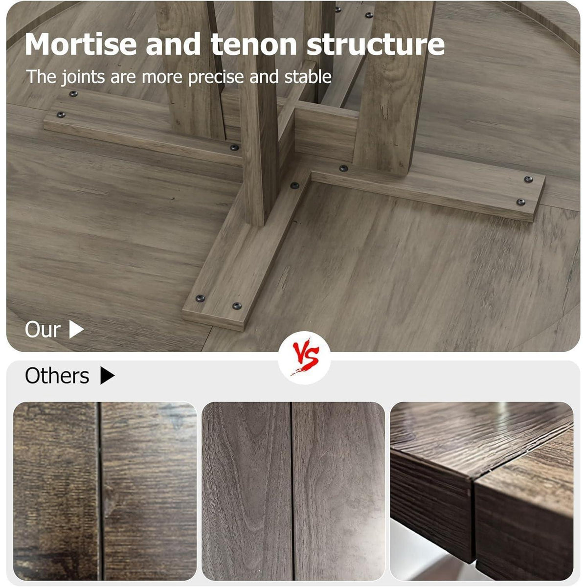 Runder Esstisch Holz Industrial Design – Platzsparend & Stabil