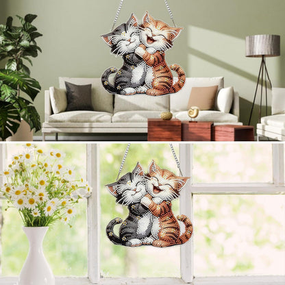 Diamantmalerei Kätzchen Anhänger DIY Set 20x20cm