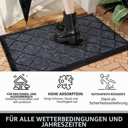 Große Fußmatte Outdoor 80x120 cm – Grau, Rutschfest & Wetterfest