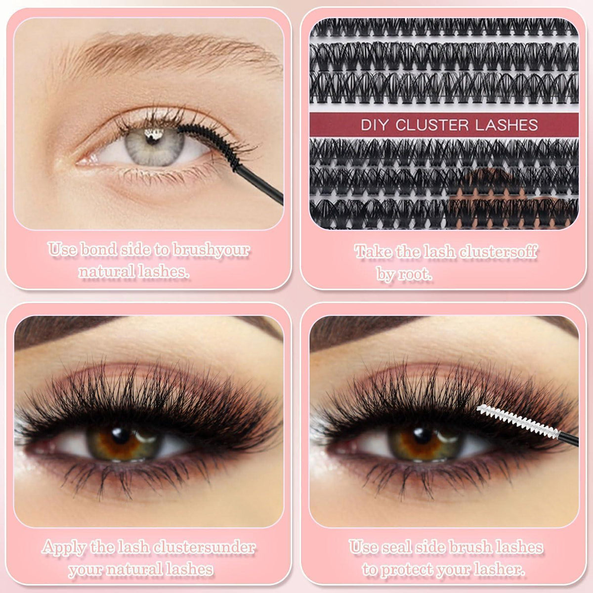 Wimpern Extensions Set 228 Stück – DIY Lash Cluster für Natürlichen Look