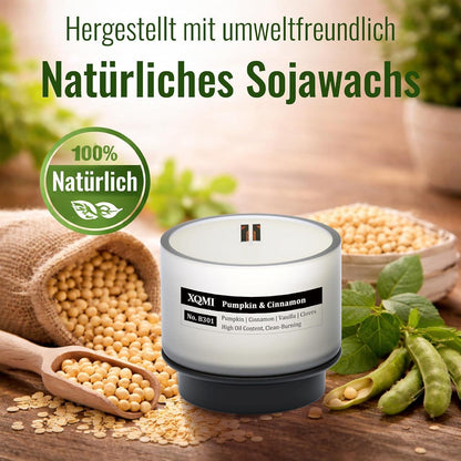Kerzen-Nachfüllpack 4er-Set Duftkerzen Soja-Wachs Herbst Aromen