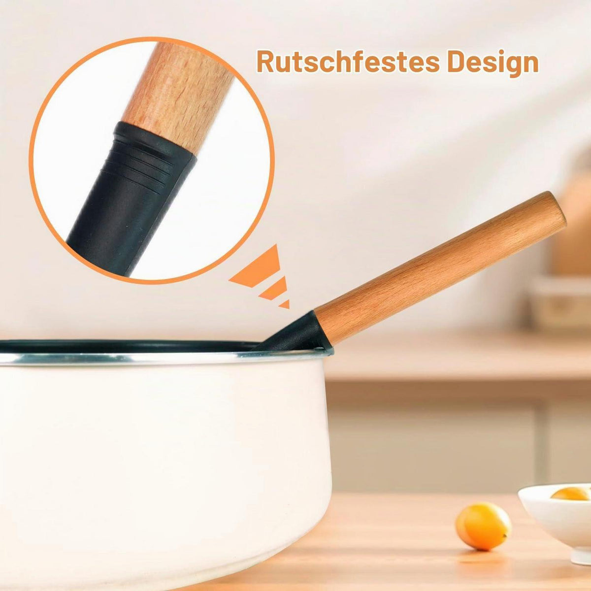 10-teiliges Silikon Küchenhelfer Set mit Holzgriffen