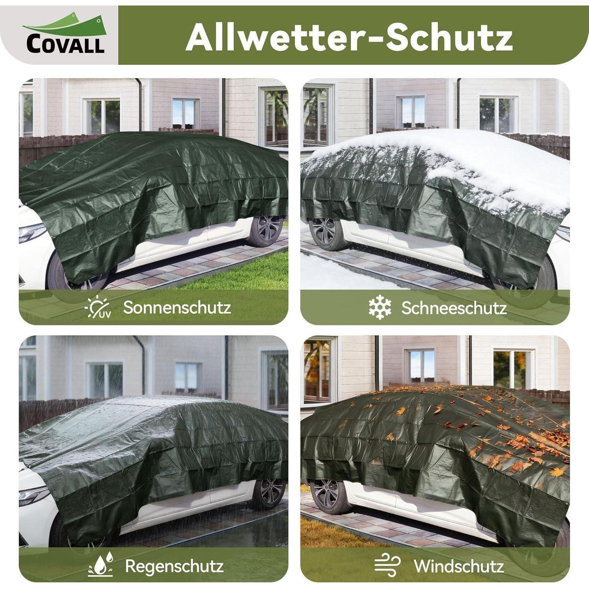 Schwerlast-Abdeckplane 4x5m – Wasserdicht, UV-Beständig & Reißfest