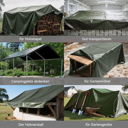 Schwerlast-Abdeckplane 6x8m – Wasserdicht, UV-Beständig & Reißfest