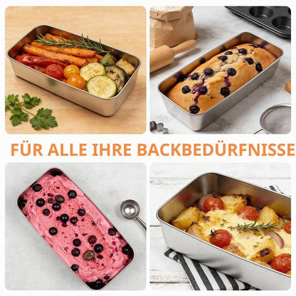 Edelstahl Brotbackform 33x15x6.7cm – Für Brot, Kuchen & mehr