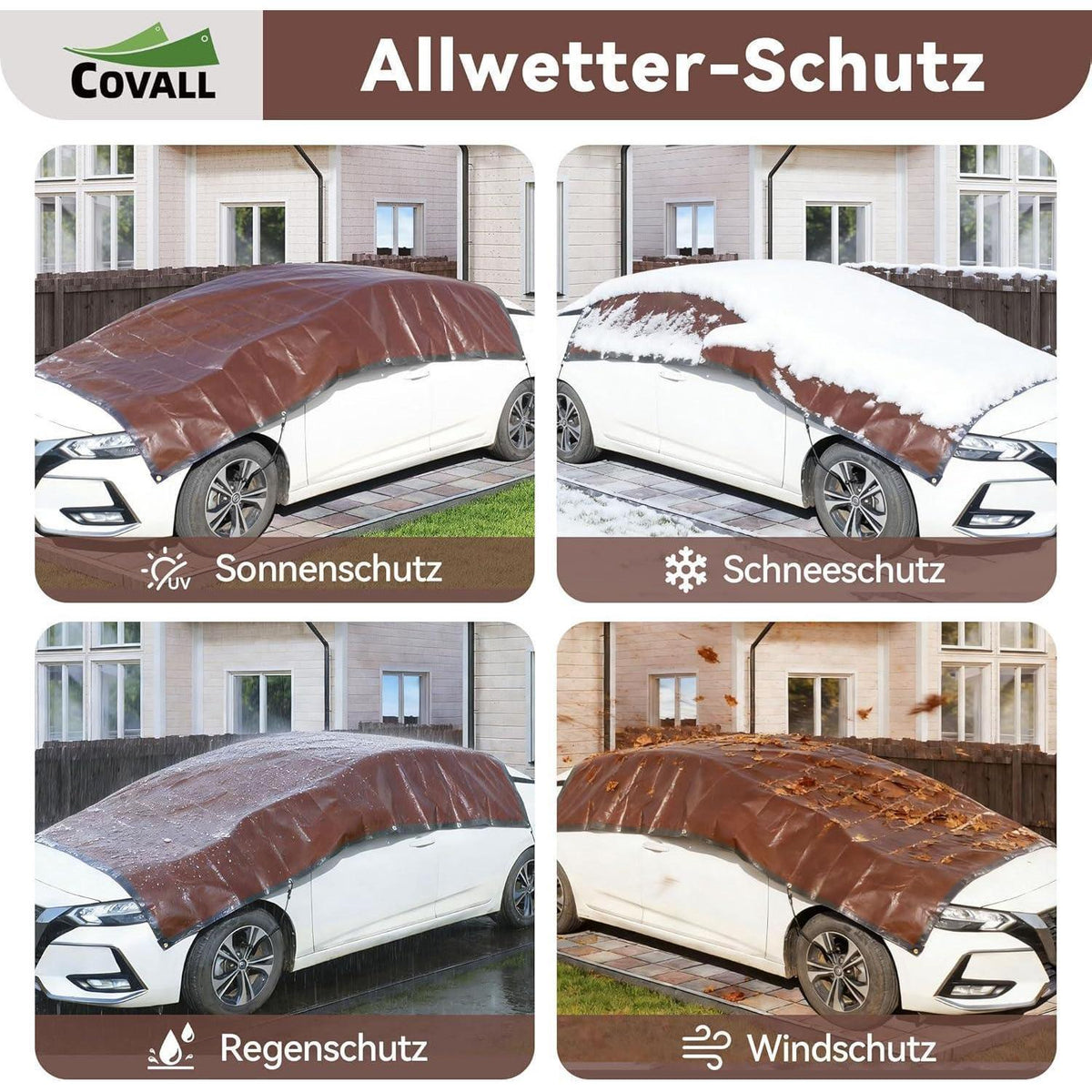 Schwere Abdeckplane 6x8m | 280g/m² | Reißfest & UV-beständig