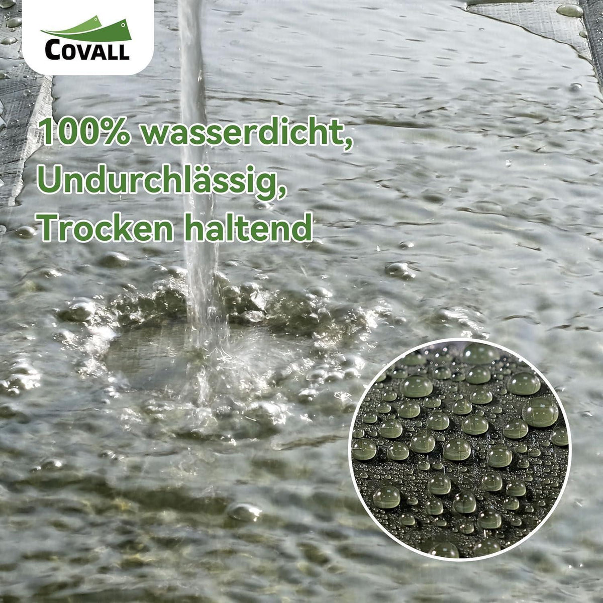 Grüne Abdeckplane 6x10m | Wasserdicht, UV-beständig & Reißfest