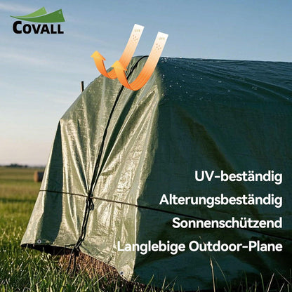 Grüne Abdeckplane 6x10m | Wasserdicht, UV-beständig & Reißfest