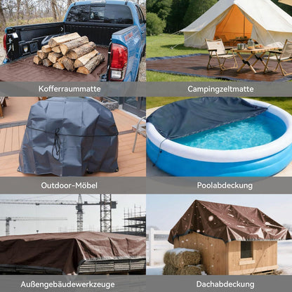 Schwere Abdeckplane 4x6m | 280g/m² | Reißfest & Wasserdicht