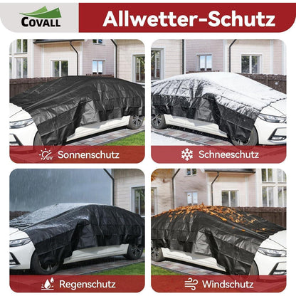 Abdeckplane 6x8m Schwarz | Wasserdicht & Reißfest für Garten, Camping & Auto