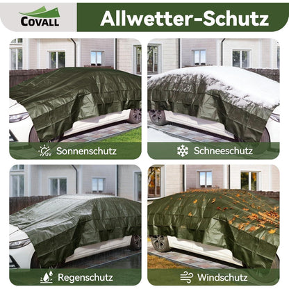 Grüne Abdeckplane 5x6m | Wasserdicht & Reißfest | Für Garten, Camping & Auto