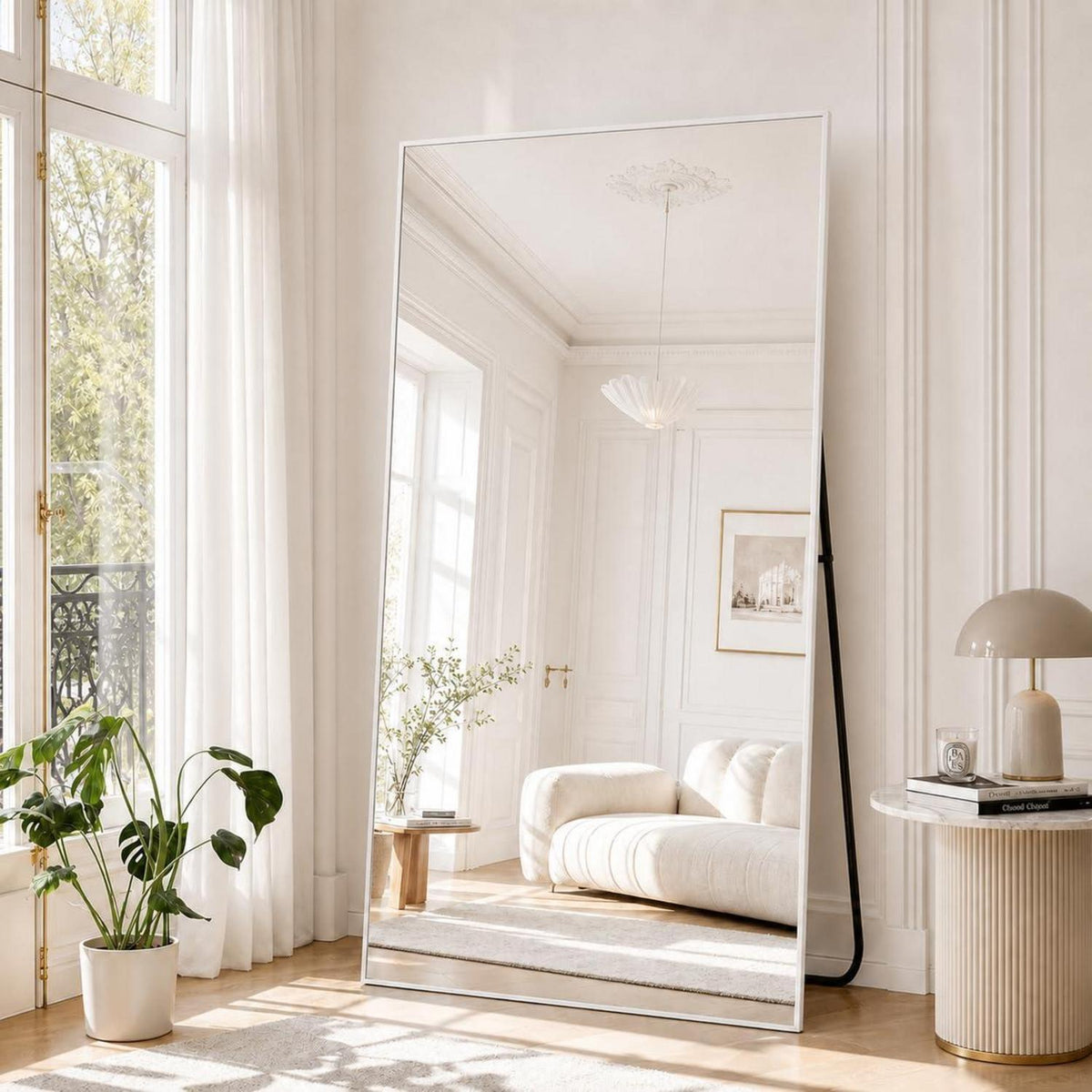 Großer Standspiegel mit Ständer – HD Spiegel für Schlafzimmer & Wohnzimmer