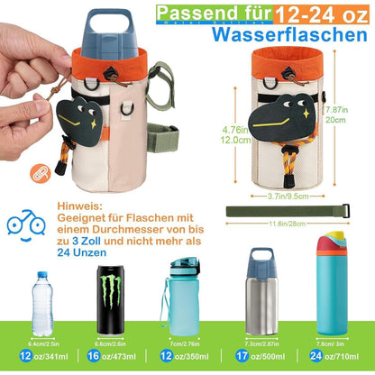 Fahrrad Getränkehalter mit Netztasche & Krokodil Design