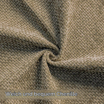 2x Kissenbezug Braun 40x40 cm Chenille - Weich & Dekorativ