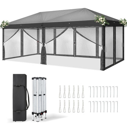 Faltpavillon 3x6m – Wasserdicht, UV-Schutz & Moskitonetz