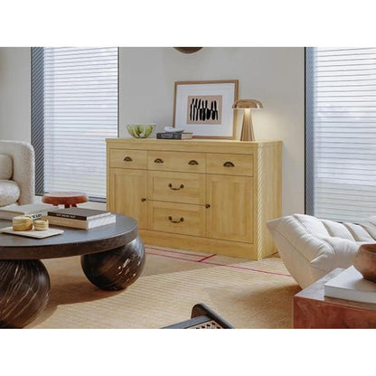 Holz Schubladenschrank mit 2 Türen & 5 Schubladen