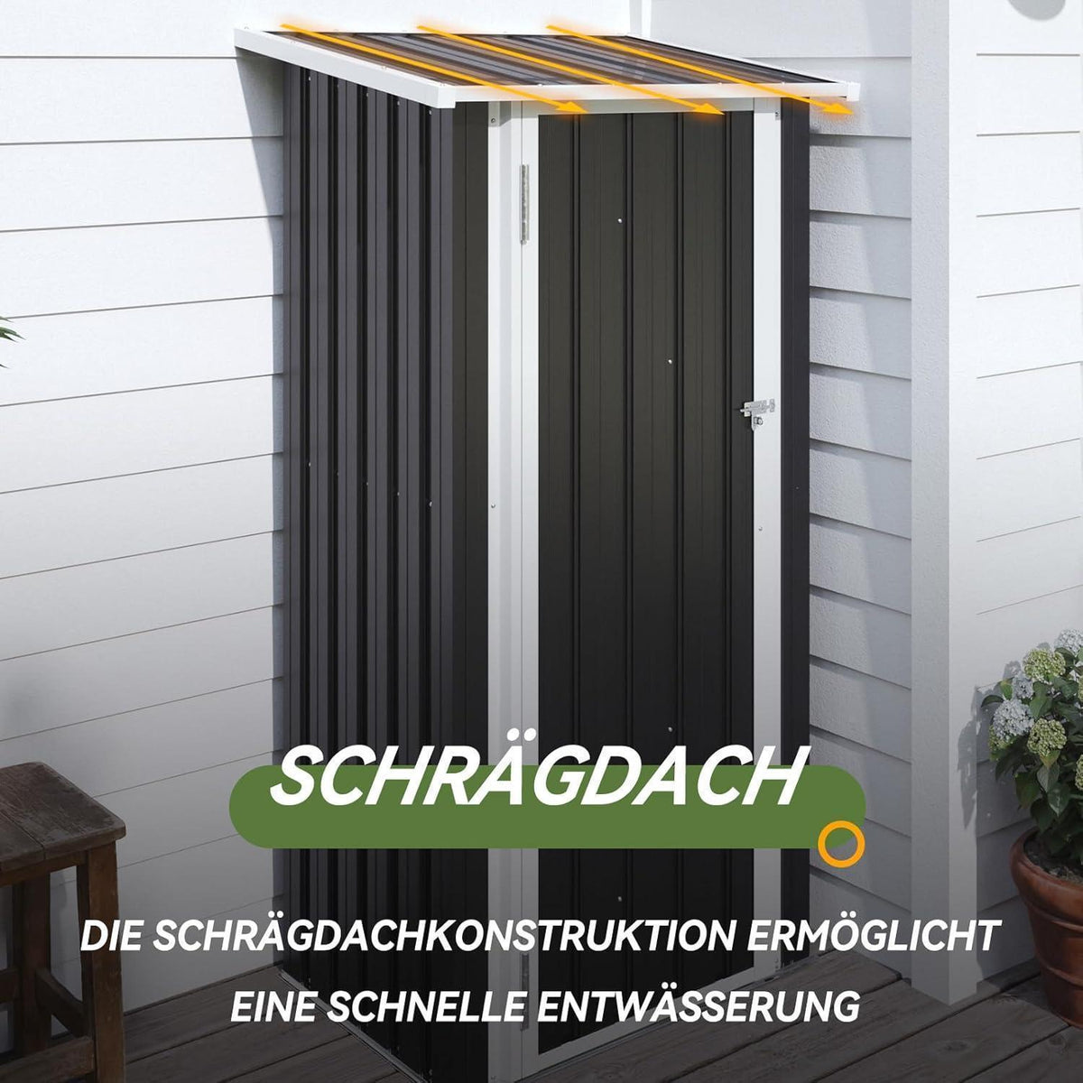 Metall Gerätehaus 90x50 cm mit abschließbarer Tür