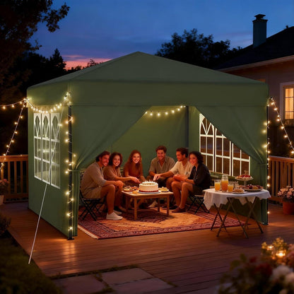 Pop-Up Pavillon 2,5x2,5m mit Seitenwänden & One-Touch Lift