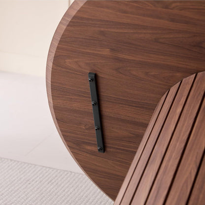 Runder Esstisch Landhausstil Dunkelbraun 120cm