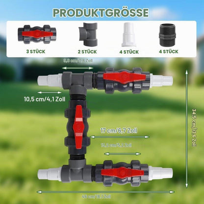 Bypass Pool Set mit Adapter für Heizung – 32/38mm Schläuche
