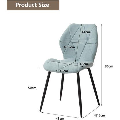 Runder Esstisch 100cm mit 4 modernen Leinenstühlen (Gelb/Mint)