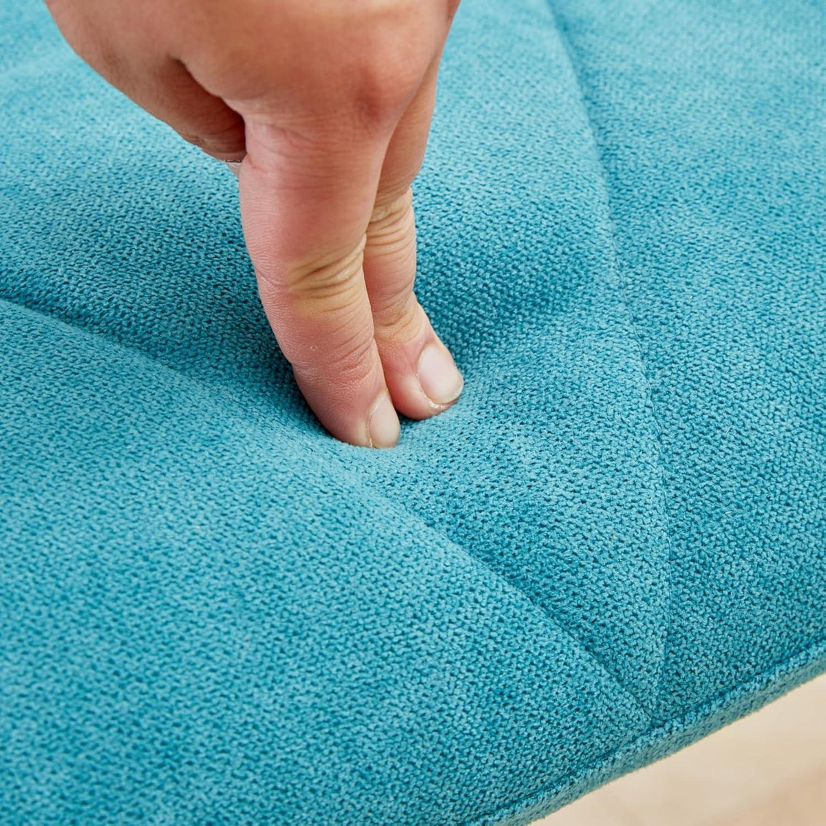 Runder Esstisch Set 100cm mit 4 modernen Leinenstühlen