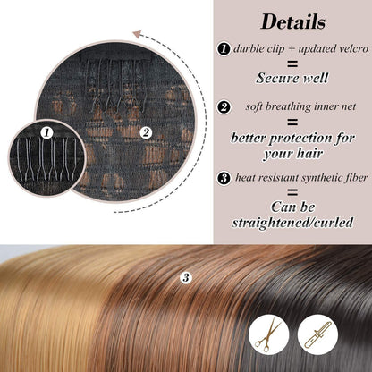 Glatter Pferdeschwanz Extension Blond 76cm – Haarverlängerung