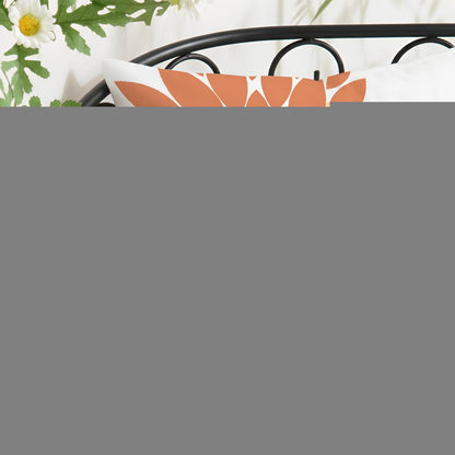 2er Set Outdoor Kissenbezug Orange Dahlien 40x40 cm