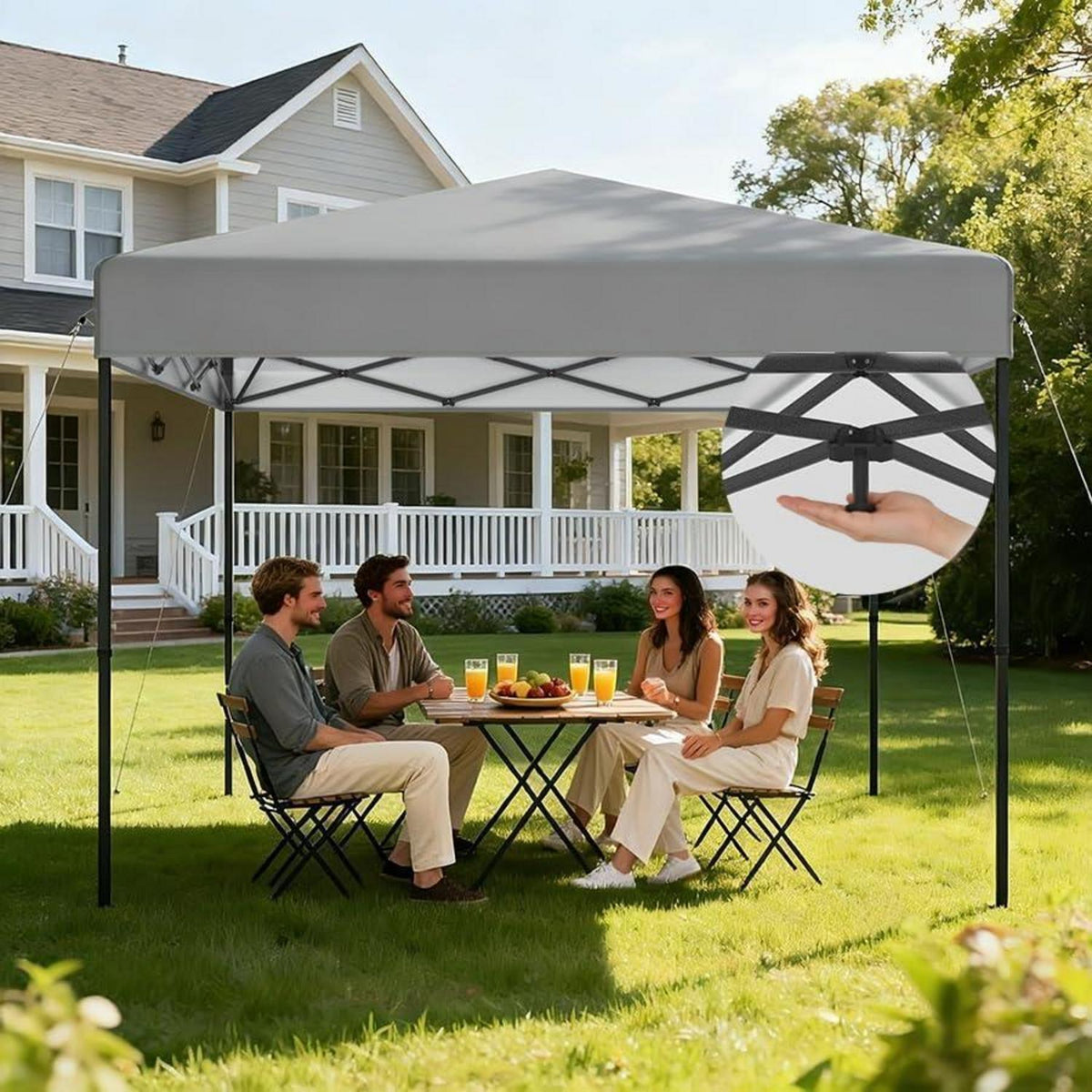 3x3m Pop Up Pavillon – Wasserdicht & Stabil für Garten & Camping