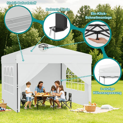 3x3m Pop Up Pavillon – Wasserdicht & Stabil für Garten & Camping