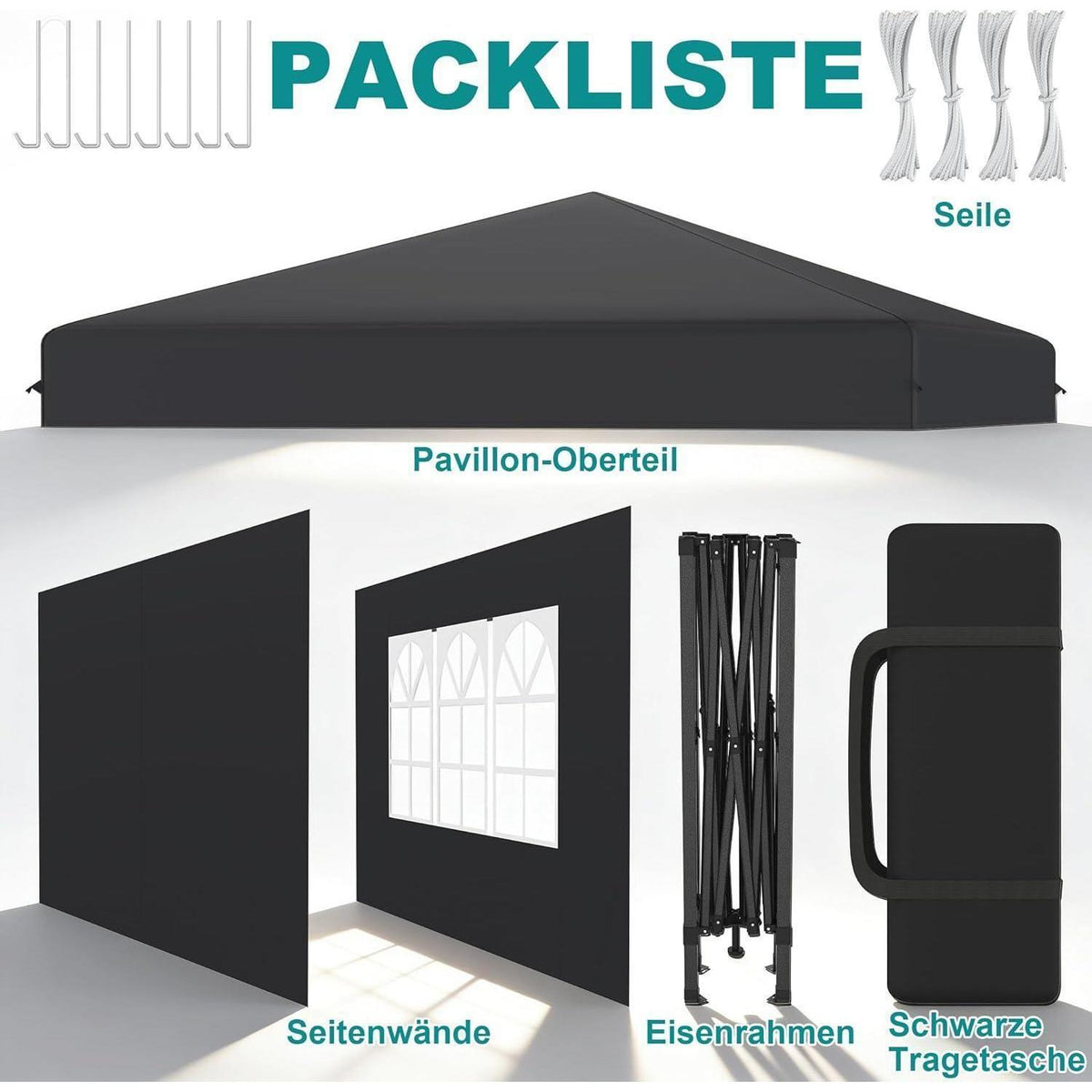 Pop Up Pavillon 2.5x2.5m – Wasserdicht & UV-Schutz