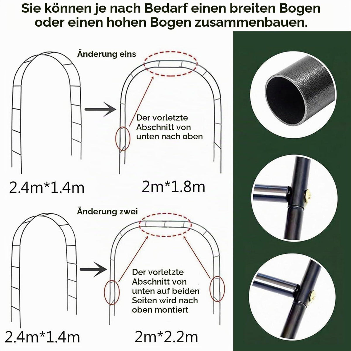 Rosenbogen Metall Garten – Rankhilfe für Rosen & Kletterpflanzen