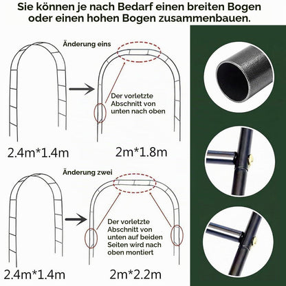 Rosenbogen Metall Garten – Rankhilfe für Rosen & Kletterpflanzen