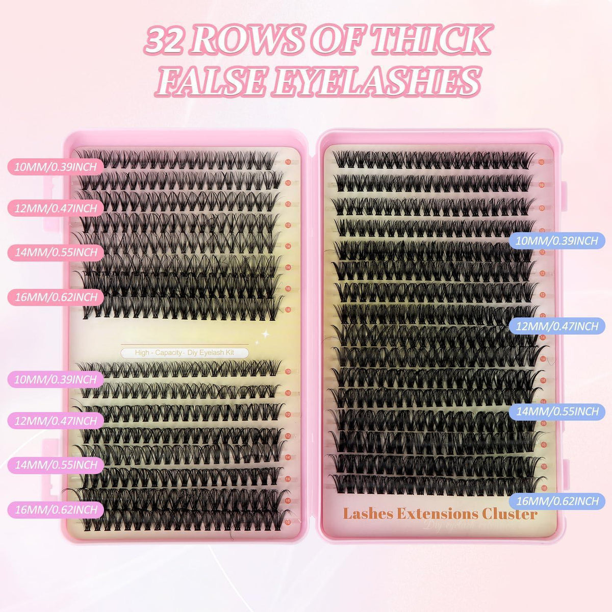 DIY Wimpern Cluster Set – 560 Stück für Volumen & Länge
