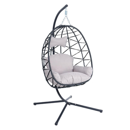 Hängesessel Ei mit Kissen & Gestell – Freistehend & Komfortabel