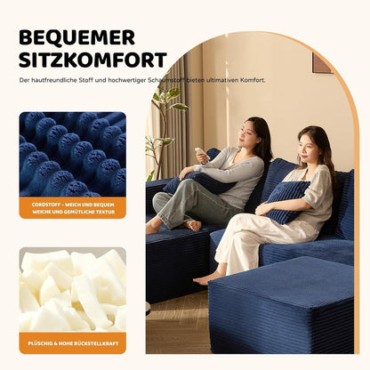 Modulares Ecksofa 272cm mit Schlaffunktion & Chaiselongue Links