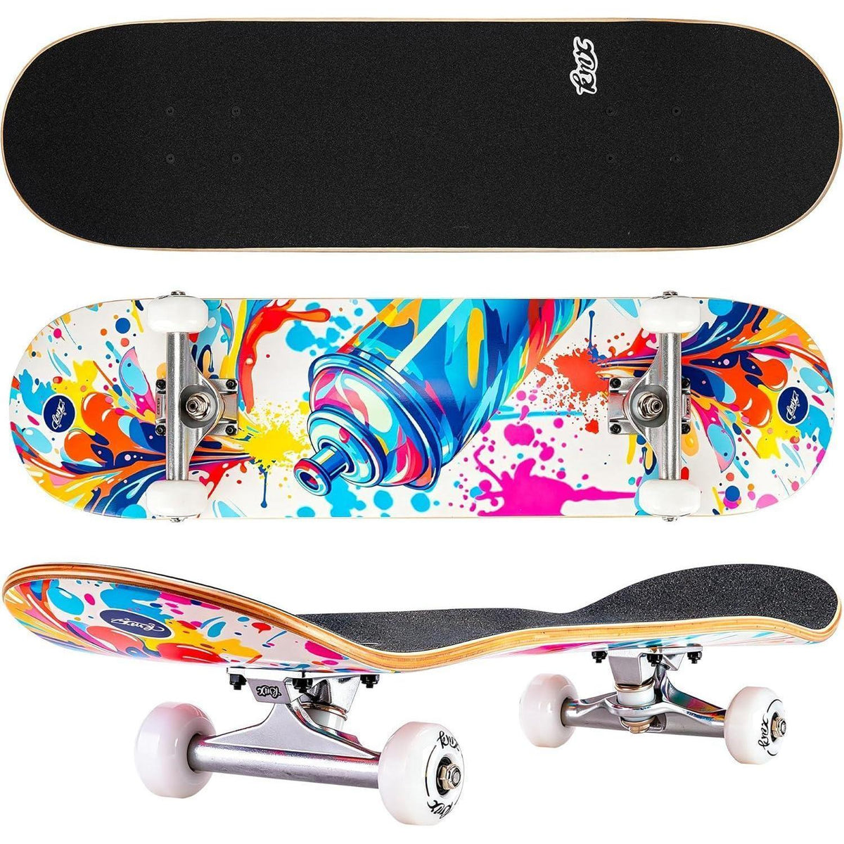Komplett Skateboard Anfänger Set mit Tool | 31" Graffiti Blau