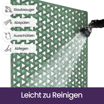 Fußmatte Grün 81x122 cm – Rutschfest & Wetterfest für Draußen
