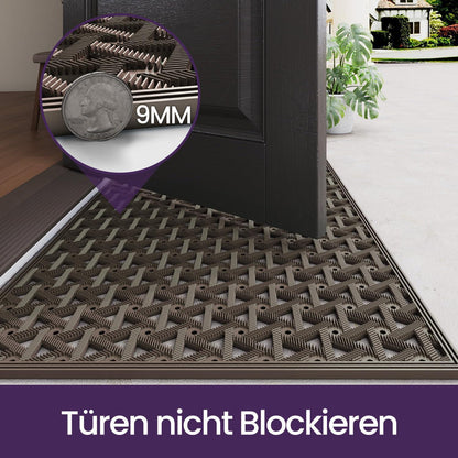 Fußmatte Outdoor Braun 81x122 cm – Rutschfest & Wasserabweisend