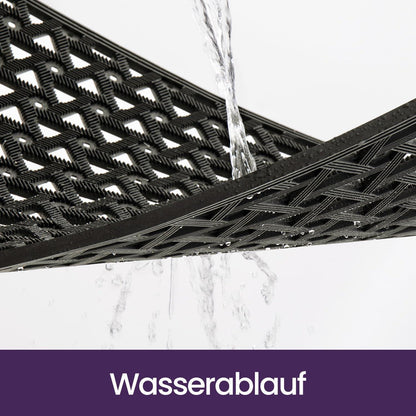 Fußmatte Outdoor rutschfest 81 x 122 cm Schwarz