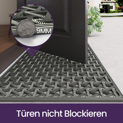 Fußmatte Outdoor rutschfest Grau 81 x 122 cm